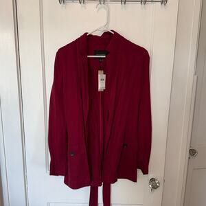 New Banana Republic Lightweight Tie Wrap  Burgundy Women's size M